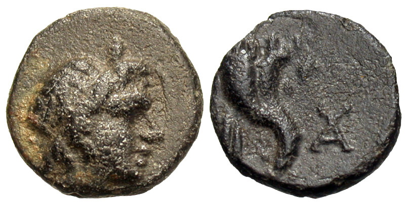 Caria, Kaunos. 3rd century B.C. AE (11 mm, 1.37 g). Head of Alexander the Great ...