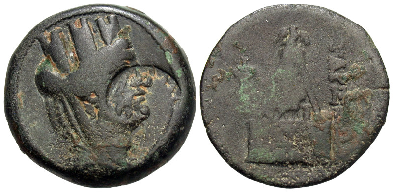 Cilicia, Tarsos. Ca. 164-27 B.C. AE (20 mm, 7.98 g). With countermark.