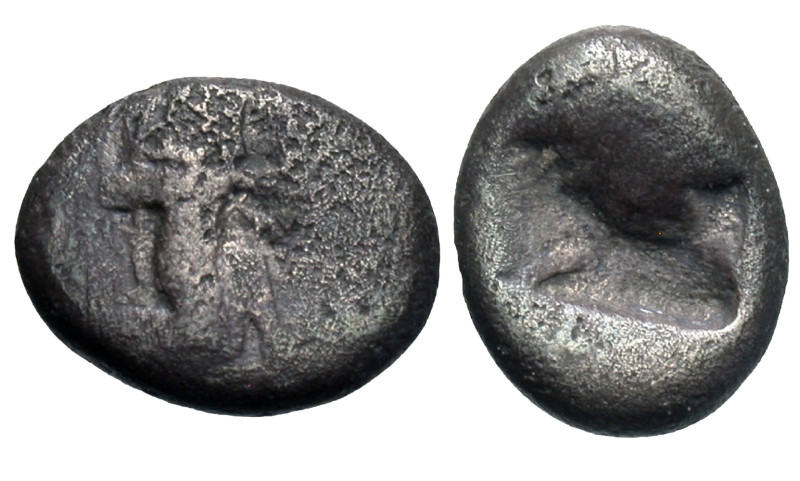 Achaemenid Kingdom. Darios I to Xerxes II. Ca. 485-420 B.C. AR 1/4 siglos (10 mm...