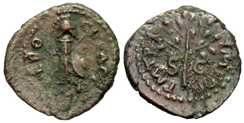 Nero. A.D. 54-68. AE quadrans (14 mm, 2.12 g).