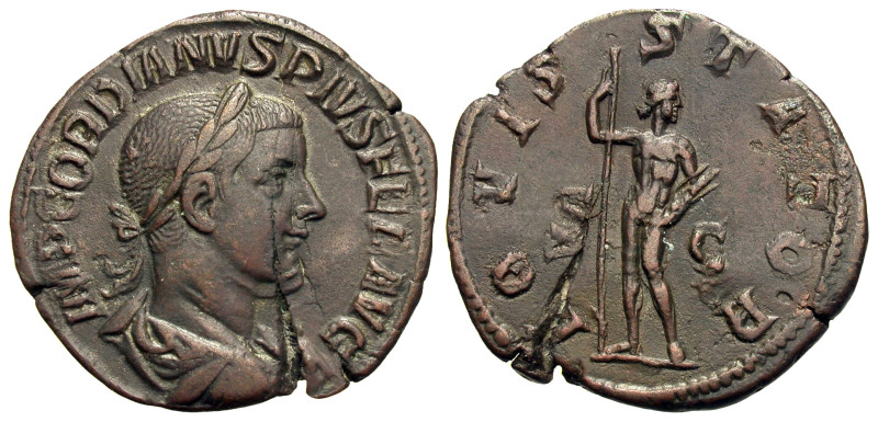 Gordian III. A.D. 238-244. AE sestertius (31 mm, 16.83 g).