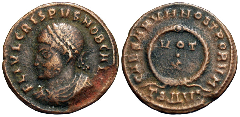 Crispus. Caesar, A.D. 317-326. AE follis (19 mm, 2.44 g).