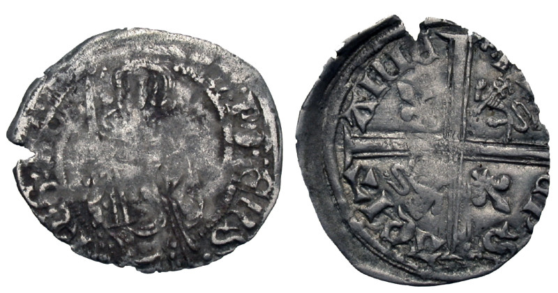 Anglo-Gallic. Edward the Black Prince. 1362-1372. AR hardi (19 mm, 0.91 g).