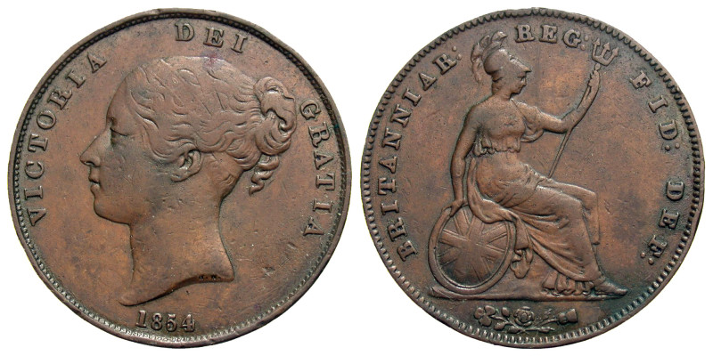 England. Victoria. 1854. 1 penny.