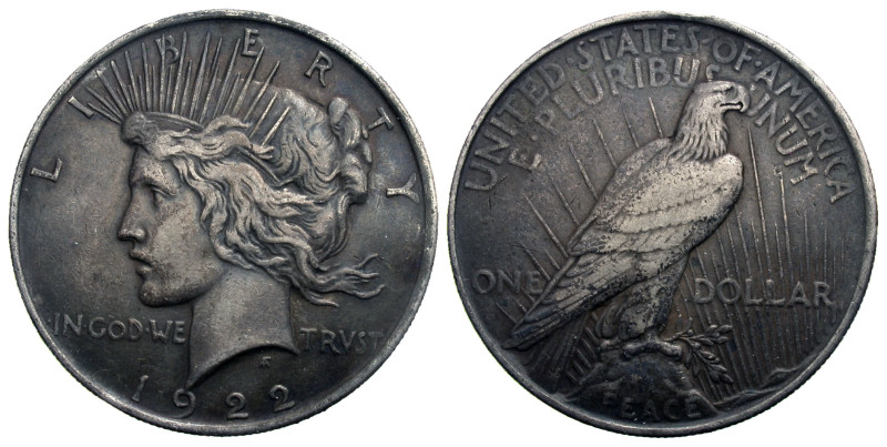 USA. 1922. Peace Dollar.