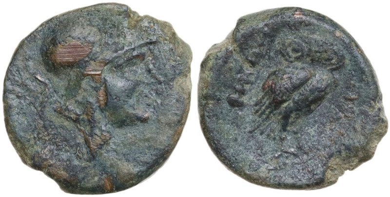 Greek Italy. Northern Apulia, Teate. AE 15 mm (Semuncia?), c. 275-225 BC. Obv. H...