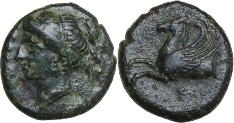 Sicily. Syracuse. Timoleon and the Third Democracy (344-317 BC). AE 17 mm, c. 33...