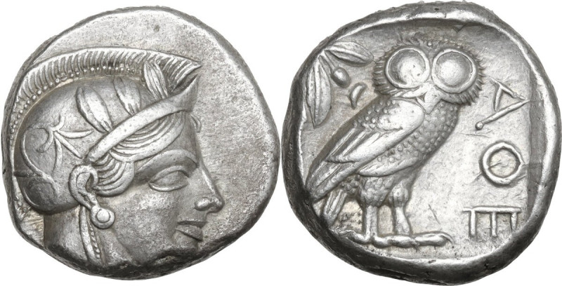 Continental Greece. Attica, Athens. AR Tetradrachm, c. 454-404 BC. Obv. Head of ...