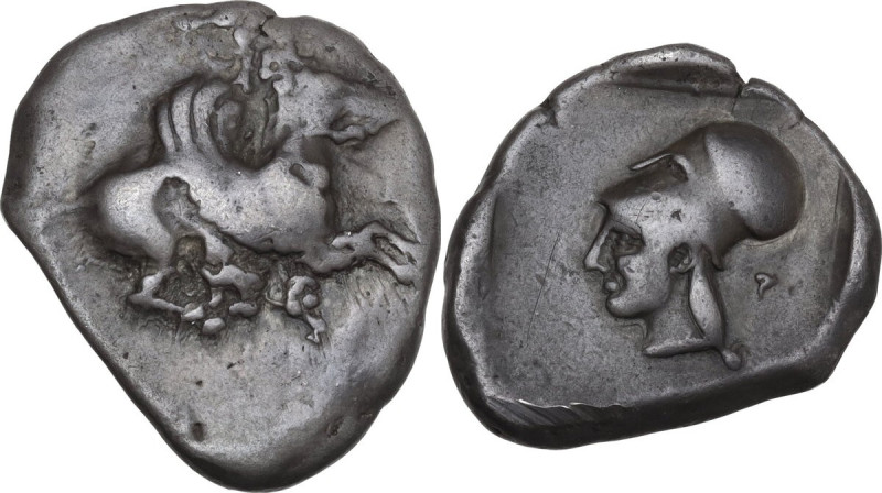 Continental Greece. Corinthia, Corinth. AR Stater, c. 480-400 BC. Obv. Pegasos f...