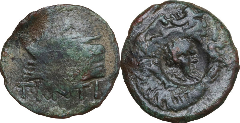 Greek Asia. Cimmerian Bosporos, Pantikapaion. AE 23 mm, Phanagoria mint, 250-200...