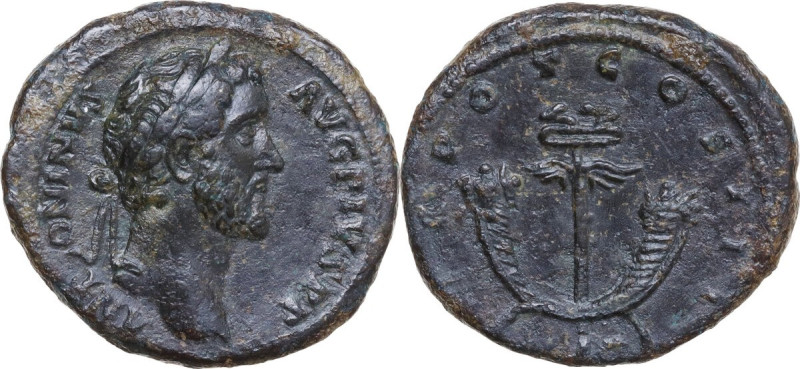 Antoninus Pius (138-161). AE As, 140-144 AD. Obv. ANTONINVS AVG PIVS PP. Laureat...