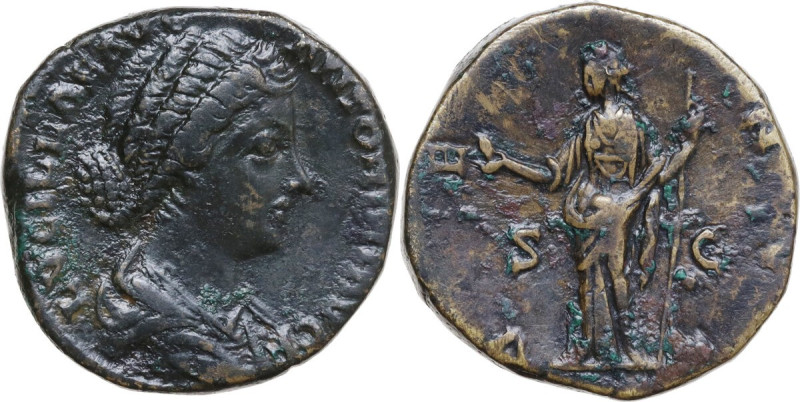 Lucilla, wife of Lucius Verus (died 183 AD). AE Sestertius. Rome mint, 164-169 A...