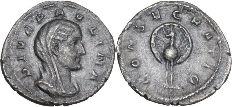 Paulina, wife of Maximinus I (died 235 AD). AR Denarius. Consecration issue, Rom...