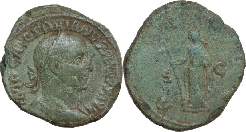 Trajan Decius (249-251). AE Sestertius, Rome mint, 249-251 AD. Obv. IMP C M Q TR...