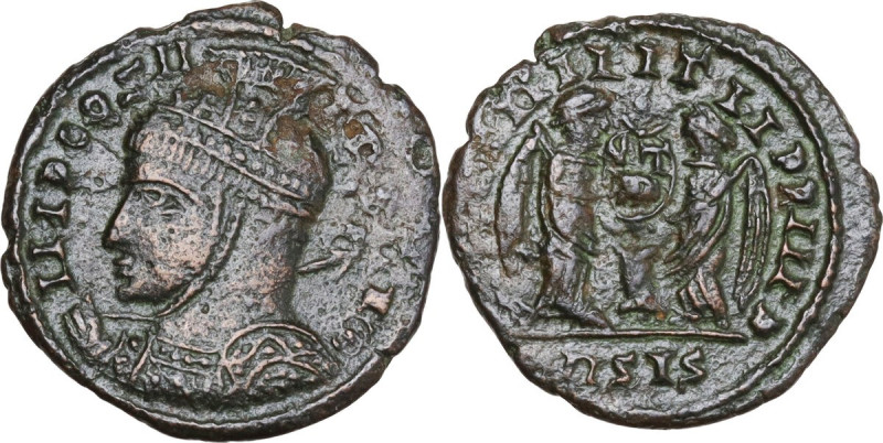 Uncertain Germanic tribe. Pseudo-Imperial coinage. AE, Barbaric imitation. Obv. ...