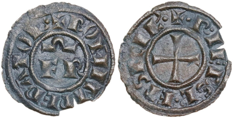 Brindisi. Federico II di Svevia (1197-1250). Mezzo denaro, c. 1248. Sp. 147; Tra...