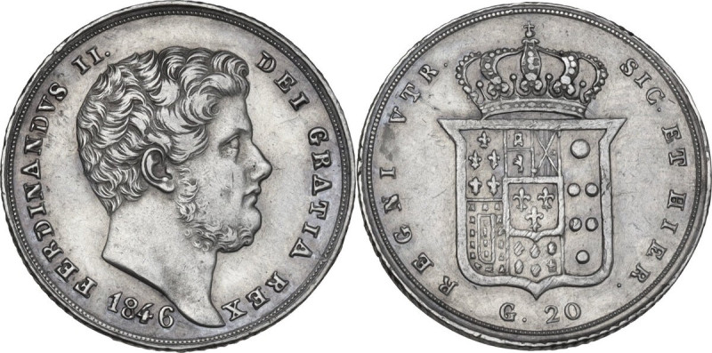 Napoli. Ferdinando II di Borbone (1830-1859). 20 grana 1846. P/R 129; MIR (Napol...