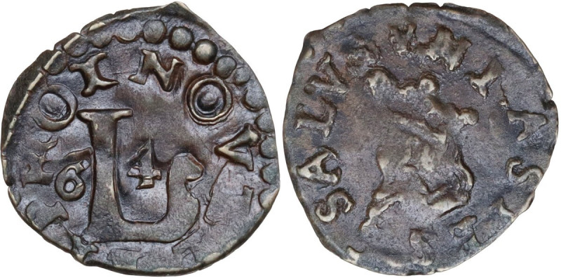 Novellara. Anonime di Alfonso II Gonzaga (1650-1678). Quattrino 1664. CNI 88/118...