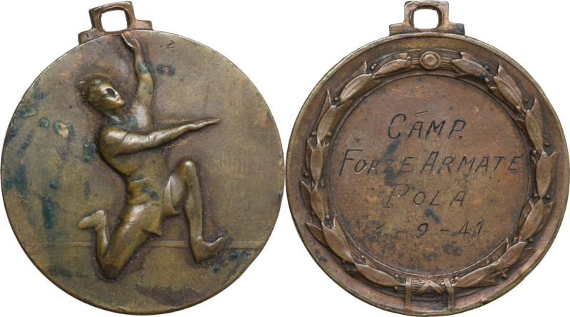 Campionato Forze Armate Pola. Medaglia premio per il salto in lungo 1941. Casola...