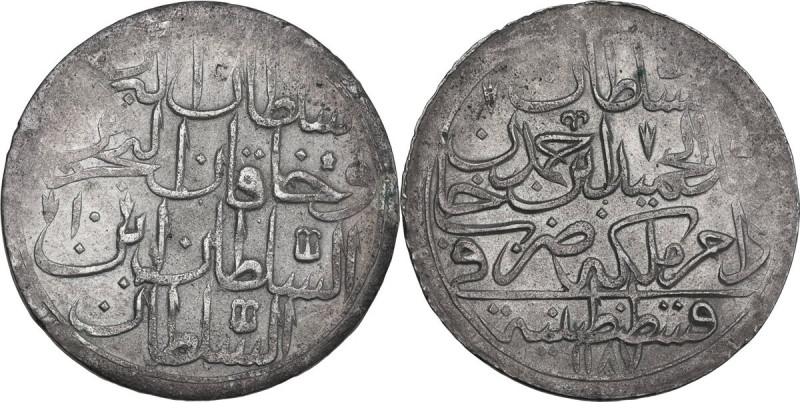 Turkey. Abdul Hamid (AH 1293-1327 / AD 1876-1909). 60 para 1187 AH (1773). KM 40...