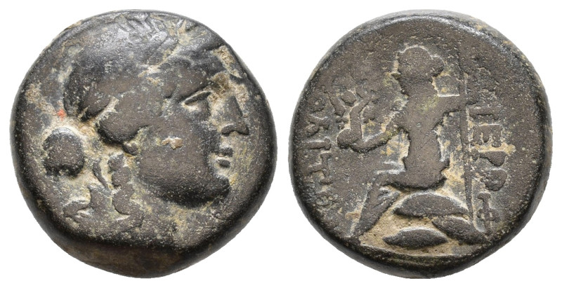 PHRYGIA. Hierapolis. (Circa 58-40 BC). Obv: Laureate head of Apollo right. Rev: ...