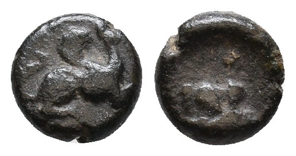 Ionia, Teos, circa 500-460 BC. AR Hemiobol. 7mm, 0,64g