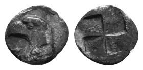 Aeolis, Kyme, Circa 450-400 BC. AR Hemiobol. 8mm, 0,34g