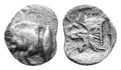 Mysia, Kyzikos. Circa 450-400 BC AR Hemiobol. 9mm, 0,34g
