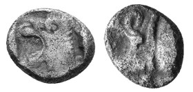 Mysia, Kyzikos. Circa 450-400 BC AR Diobol. 8mm, 0,76g