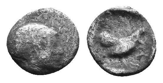 Lesbos, Methymna Circa 500/480-460 BC AR Hemiobol. 7mm, 0,23g