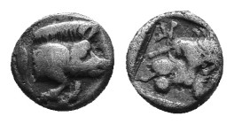 Mysia, Kyzikos. Circa 450-400 BC AR Hemiobol. 6mm, 0,33g