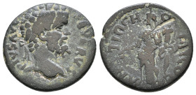 Pisidia, Antioch, Septimius Severus. 193-211 AD. Struck circa 203 AD. Laureate head right / Tyche standing left, holding branch and cornucopia. AE 22m...