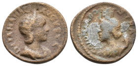 Arabia. Bostra. Julia Mamaea 222-235 AD. Obv: IVLIA MAMAEA AVGVSTA. Draped bust right, wearing stephane. Rev: COLONIA BOSTRA. Draped bust of Tyche lef...
