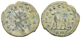 Gallienus. 253-268 AD. Antoninianus. Rome. Obv: GALLIENVS AVG. Radiate head right. Rev: DIANAE CONS AVG / XII. Gazelle standing left. AE 23mm, 2,75g.