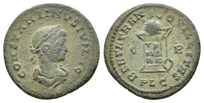 Constantine II. Caesar, 316-337 AD. Æ Follis. Lugdunum, 321 AD. Laureate, draped...