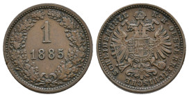 Austria. 1 Kreuzer 1885. AE 19mm, 3,27g