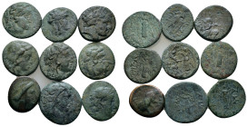 Lot of 9 Greek AE coins / Lot as seen no return