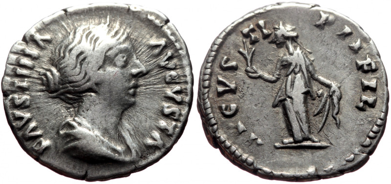 Denarius AR
Faustina II (145-161)
FAVSTINA AVGVSTA. Draped bust r.
AVGVSTI PI...