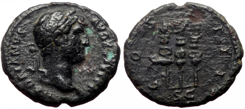 Quadrans Æ
Hadrian (117-138), Rome, HADRIANVS AVGVSTVS P P, laureate head right...