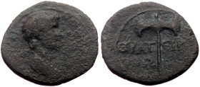 Bronze Æ
Lydia, Thyteira, Nero as caesar (50-54), struck under Claudius, Draped bus of nero to right / Labrys
BMC 58
