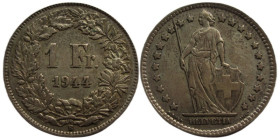 1 Francs AR
Switzerland, 1944