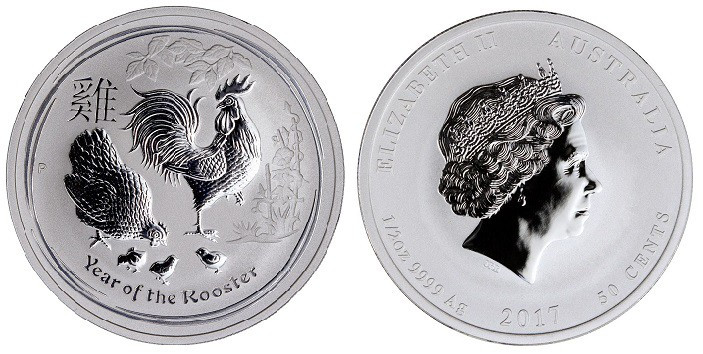 ½ Oz AR
Australia, Year of the Rooster, 2017
16,10 g