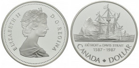 1 Dollar AR
Canada, 400th Anniversary - Discovery of Davis Strait, 1987, Silver 500/1000
36 mm, 23 g
KM# 154