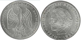 5 DM AR
200th Anniversary - Birth of Ludwig van Beethoven , silver 625/1000
29 mm, 11,20 g