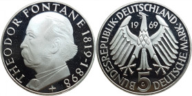 5 DM AR
Germany, Theodor Fontane, 1969
29 mm, 11,20 g