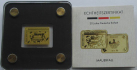 1/500 Oz, Germany, 30 Jahre Deutsche Einheit, Mauerfall, Gold 999/1000