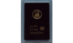Germany, Gold 585/1000 8 mm, 0,28 g