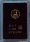 Germany, Gold 585/1000 8 mm, 0,28 g
