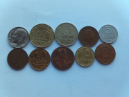 Lot of modern coins