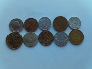 Lot of modern coins